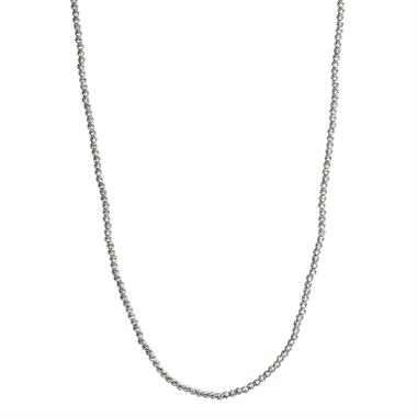 18ct White Gold Faceted Bead Detail Necklace thumbnail