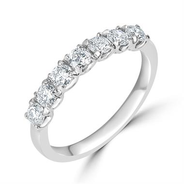 Platinum Diamond Seven Stone Eternity Ring 0.70ct thumbnail
