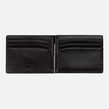 Montblanc Sartorial Wallet, Leather, Black, 6 Cards, Money Clip