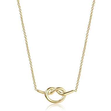 Forget Me Knot 18ct Yellow Gold Knot Design Necklace thumbnail