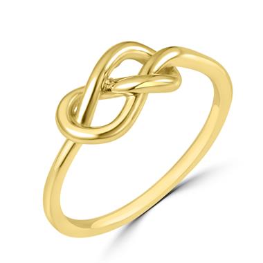 Forget Me Knot 18ct Yellow Gold Figure Eight Design Dress Ring thumbnail