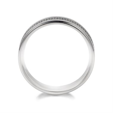 Platinum Celtic Weave Detail Wedding Ring  thumbnail