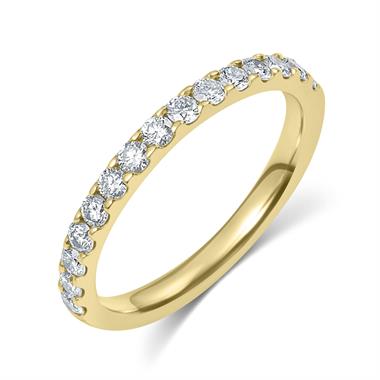 18ct Yellow Gold Diamond Half Eternity Ring 0.50ct thumbnail 