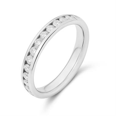 Platinum Diamond Half Eternity Ring 0.45ct thumbnail 