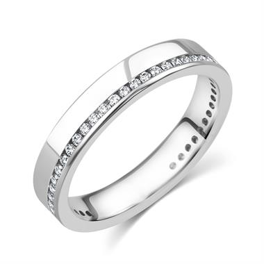 Platinum Diamond Set Wedding Ring 0.25ct thumbnail