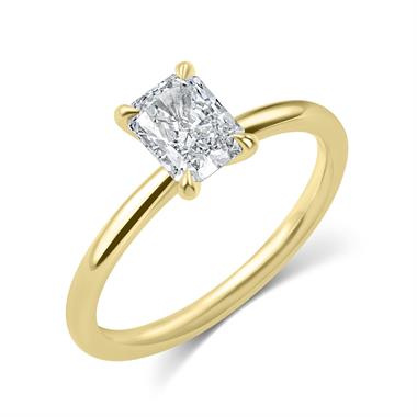 18ct Yellow Gold Radiant Diamond Solitaire Engagement Ring 0.98ct thumbnail