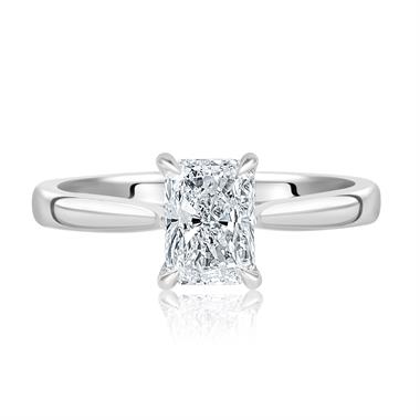 Platinum Radiant Diamond Solitaire Engagement Ring 1.00ct thumbnail