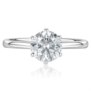 Platinum Six Claw Diamond Solitaire Engagement Ring 1.50ct thumbnail