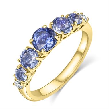 Bonbon 18ct Yellow Gold Sapphire and Diamond Dress Ring  1.55ct thumbnail