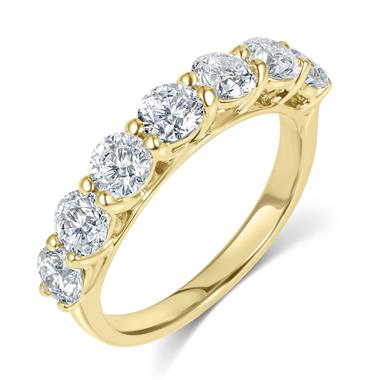 18ct Yellow Gold Diamond Seven Stone Eternity Ring 2.00ct  thumbnail