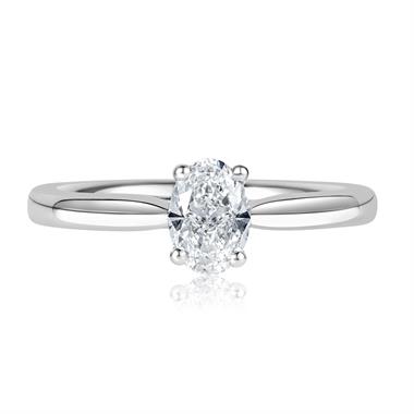 Platinum Diamond Solitaire Engagement Ring 0.50ct  thumbnail