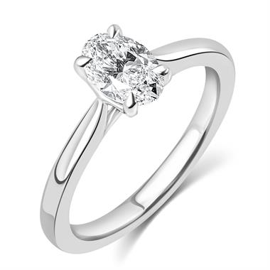 Platinum Diamond Solitaire Engagement Ring 0.85ct  thumbnail