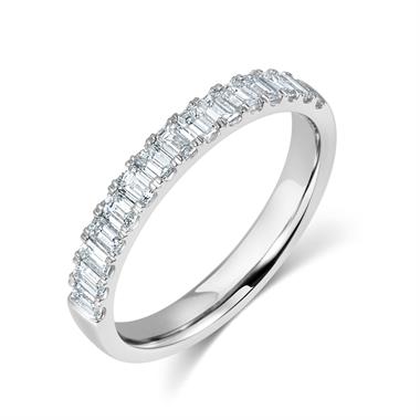 Platinum Diamond Half Eternity Ring 0.65ct  thumbnail 