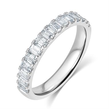 Platinum Diamond Half Eternity Ring 0.95ct thumbnail
