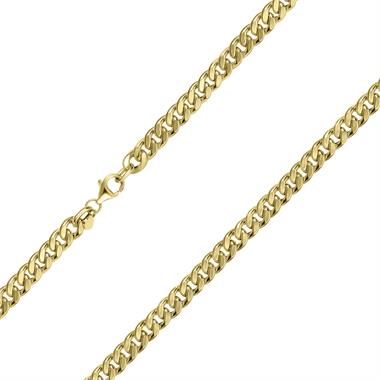 18ct Yellow Gold Flat Curb Link Necklace 50cm thumbnail