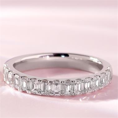 Platinum Diamond Half Eternity Ring 0.95ct thumbnail