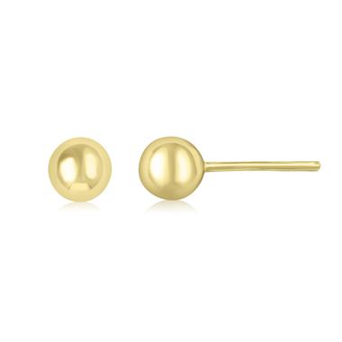 18ct Yellow Gold Ball Stud Earrings 5mm thumbnail