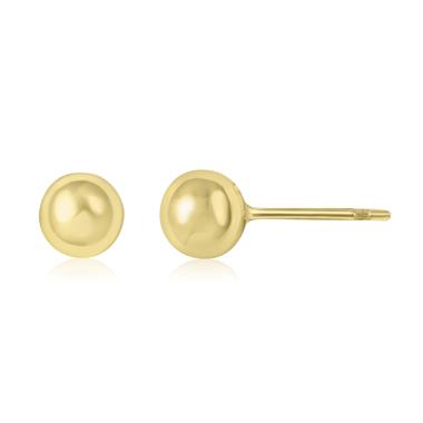 18ct Yellow Gold Ball Stud Earrings 6mm thumbnail