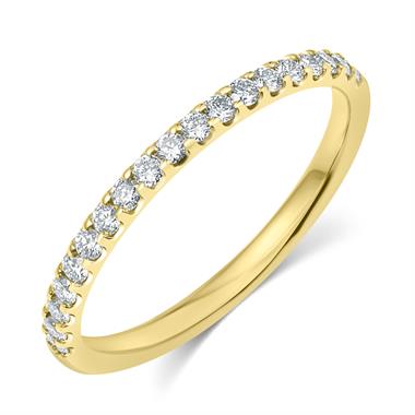 18ct Yellow Gold Diamond Half Eternity Ring 0.23ct thumbnail