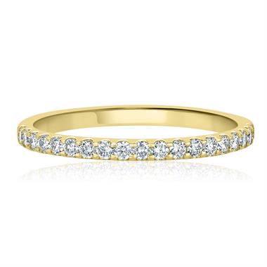 18ct Yellow Gold Diamond Half Eternity Ring 0.23ct thumbnail