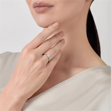 Platinum Diamond Solitaire Engagement Ring 0.70ct thumbnail 