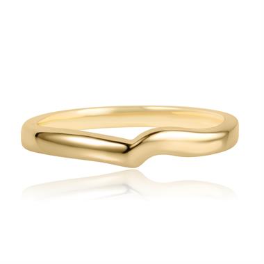 18ct Yellow Gold Shaped Wedding Ring  thumbnail