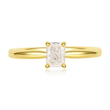 18ct Yellow Gold Radiant Diamond Solitaire Engagement Ring 0.50ct thumbnail
