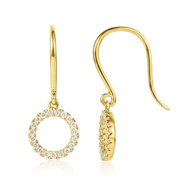 Union 18ct Yellow Gold Diamond Drop Earrings thumbnail