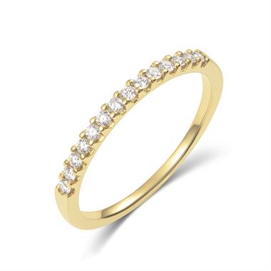 18ct Yellow Gold Diamond Half Eternity Ring 0.15ct thumbnail 