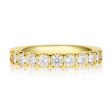 18ct Yellow Gold Diamond Half Eternity Ring 0.75ct thumbnail