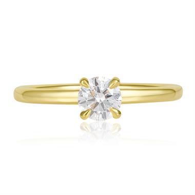 18ct Yellow Gold Diamond Solitaire Engagement Ring 0.50ct  thumbnail