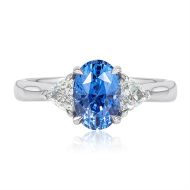 Platinum Sapphire and Diamond Engagement Ring 2.14ct thumbnail