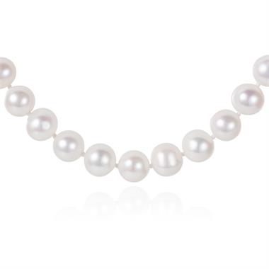 18ct White Gold 9mm Akoya Cultured Pearl Necklace thumbnail
