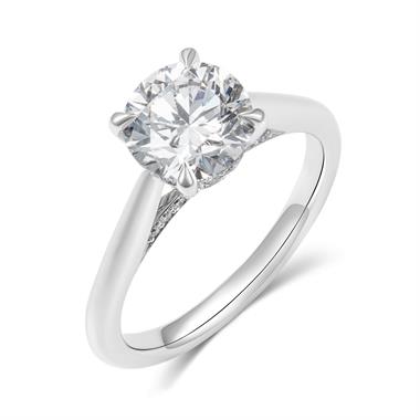 Platinum Diamond Solitaire Engagement Ring 2.00ct thumbnail