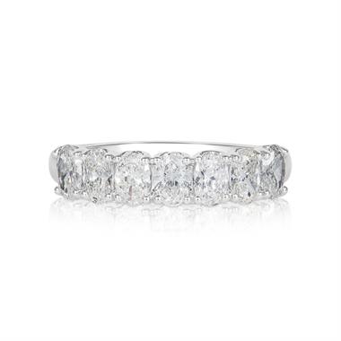 Platinum Oval Diamond Eternity Ring 1.50ct thumbnail