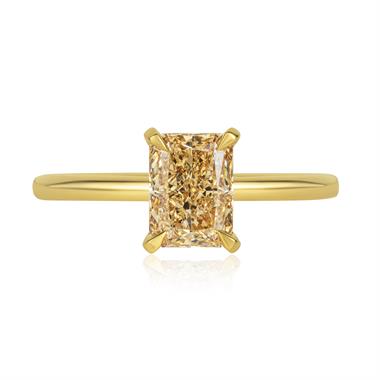 18ct Yellow Gold Fancy Yellow Diamond Engagement Ring 1.30ct thumbnail