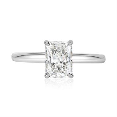 Platinum Radiant Diamond Engagement Ring 1.51ct thumbnail