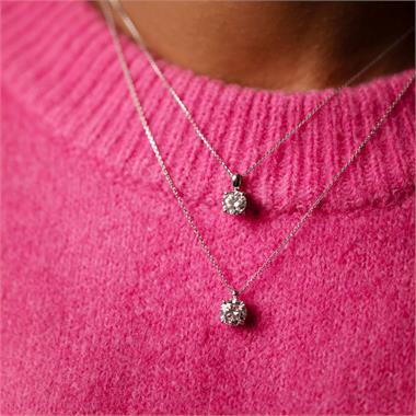 18ct White Gold Round Diamond Solitaire Necklace 1.50ct thumbnail