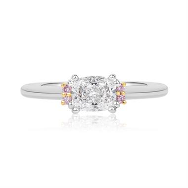 Platinum Cushion Cut Diamond Engagement Ring 0.64ct thumbnail