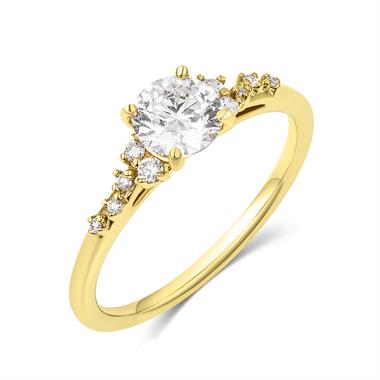 Stardust 18ct Yellow Gold Diamond Engagement Ring 0.70ct thumbnail