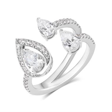 Theia 18ct White Gold Diamond Cocktail Ring thumbnail