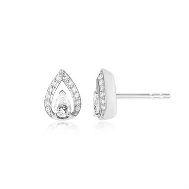 Theia 18ct White Gold Diamond Stud Earrings thumbnail