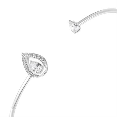 Theia 18ct White Gold Diamond Bangle Large thumbnail