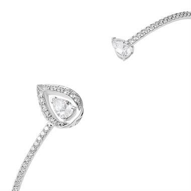 Theia 18ct White Gold Diamond Bangle Large thumbnail