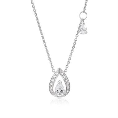 Theia 18ct White Gold Diamond Necklace thumbnail