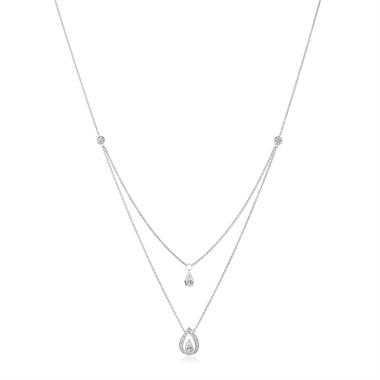 Theia 18ct White Gold Diamond Necklace thumbnail