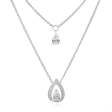 Theia 18ct White Gold Diamond Necklace thumbnail