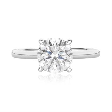 Platinum Lab Grown Round Diamond Engagement Ring 2.00ct thumbnail