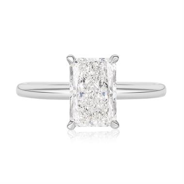 Platinum Lab Grown Radiant Diamond Engagement Ring 2.00ct thumbnail