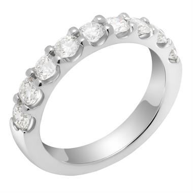 18ct White Gold Diamond Half Eternity Ring 1.00ct thumbnail